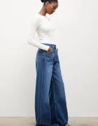 Answear.LAB дънки wide leg дамски сини