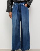 Answear.LAB дънки wide leg дамски тъмносини