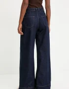Answear.LAB дънки wide leg дамски тъмносини