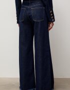 Answear.LAB дънки wide leg дамски тъмносини