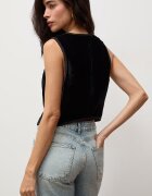 Answear.LAB елек дамски от кадифе черен