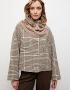 Answear.LAB качулка дамска с мериносова вълна бежова