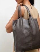 Answear.LAB Кожена чанта в кафяво