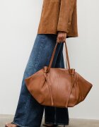 Answear.LAB Кожена чанта в кафяво