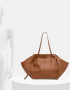 Answear.LAB Кожена чанта в кафяво