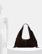 Answear.LAB Кожена чанта в кафяво