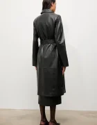 Answear.LAB Кожено палто ELEANOR в черно