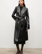 Answear.LAB Кожено палто ELEANOR в черно