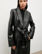 Answear.LAB Кожено палто ELEANOR в черно