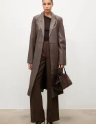 Answear.LAB Кожено палто ELEANOR в кафяво