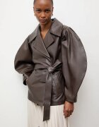 Answear.LAB Кожено яке LANI from the Unscripted collection кафяво