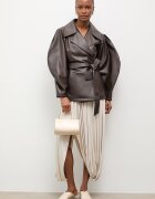 Answear.LAB Кожено яке LANI from the Unscripted collection кафяво