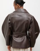 Answear.LAB Кожено яке LANI from the Unscripted collection кафяво