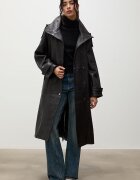 Answear.LAB палто дамско от кожа черно