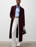 Answear.LAB палто дамско с вълна бордо