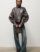 Answear.LAB преходно яке дамско от имитация на кожа кафяво