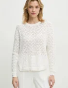Answear.LAB Пуловер дамски в бяло от лека материя
