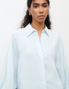 Answear.LAB риза дамска от модал синя изчистена шарка