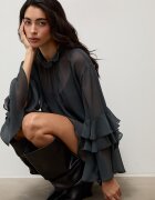 Answear.LAB рокля от вискоза зелена с изчистена шарка
