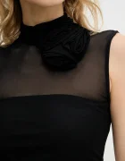 Answear.LAB Рокля в черно дълга с кройка по тялото