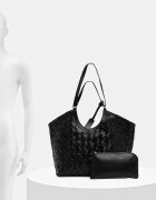 Answear.LAB шопинг чанта дамска от имитация на кожа черна
