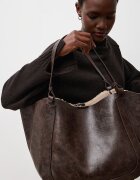 Answear.LAB шопинг чанта дамска от имитация на кожа кафява