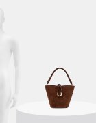 Answear.LAB структурирана чанта дамска от велур кафява