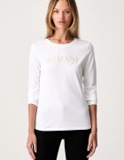 ARMANI EXCHANGE блуза с дълги ръкави дамска от памук бяла XW002761 AF23954