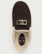 ARMANI EXCHANGE чехли дамски от велур кафяви XW003096 AF27450 M6444