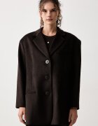ARMANI EXCHANGE късо палто дамско с добавена вълна кафяво XW003139 AF26076