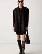 ARMANI EXCHANGE късо палто дамско с добавена вълна кафяво XW003139 AF26076