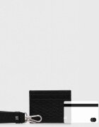 ARMANI EXCHANGE Кожен калъф за карти и ключодържател в черно 958539 4R847