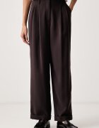 ARMANI EXCHANGE официален панталон дамски кафяв с висока талия XW002496 AF16148