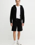 ARMANI EXCHANGE Памучен суичър мъжки в черно с качулка с изчистен дизайн XM001293 AF20934