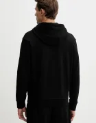ARMANI EXCHANGE Памучен суичър мъжки в черно с качулка с изчистен дизайн XM001293 AF20934