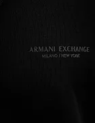 ARMANI EXCHANGE Памучен суичър мъжки в черно с качулка с изчистен дизайн XM001293 AF20934