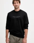 ARMANI EXCHANGE Памучен суичър мъжки в черно с принт XM001284 AF20934