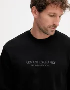 ARMANI EXCHANGE Памучен суичър мъжки в черно с принт XM001284 AF20934