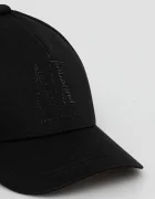 ARMANI EXCHANGE Памучна шапка с козирка в черно с апликация XW000957 AF13846