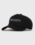 ARMANI EXCHANGE Памучна шапка в черно с принт