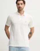 ARMANI EXCHANGE Памучна тениска с яка в бяло с изчистен дизайн XM000367 AF13022