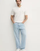 ARMANI EXCHANGE Памучна тениска с яка в бяло с изчистен дизайн XM000367 AF13022