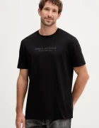 ARMANI EXCHANGE Памучна тениска в черно с принт XM001280 AF10361