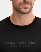 ARMANI EXCHANGE Памучна тениска в черно с принт XM001280 AF10361