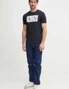 ARMANI EXCHANGE Памучна тениска в тъмносиньо с принт 8NZTCK Z8H4Z