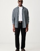 ARMANI EXCHANGE панталон чино мъжки от памук с еластан черен със стандартна талия XM003500 AF28321