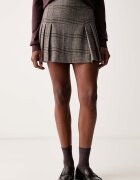 ARMANI EXCHANGE плисирана пола с вълна кафява на каре XW002937 AF26084