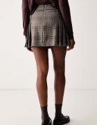 ARMANI EXCHANGE плисирана пола с вълна кафява на каре XW002937 AF26084