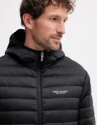 ARMANI EXCHANGE Пухено яке в черно преходен модел XM001577 AF16927