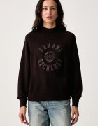 ARMANI EXCHANGE пуловер дамски от памук кафяв XW002877 AF16552
